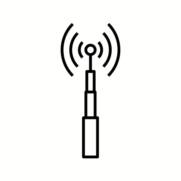 Unieke Telecom Tower Vector Line Pictogram — Stockvector