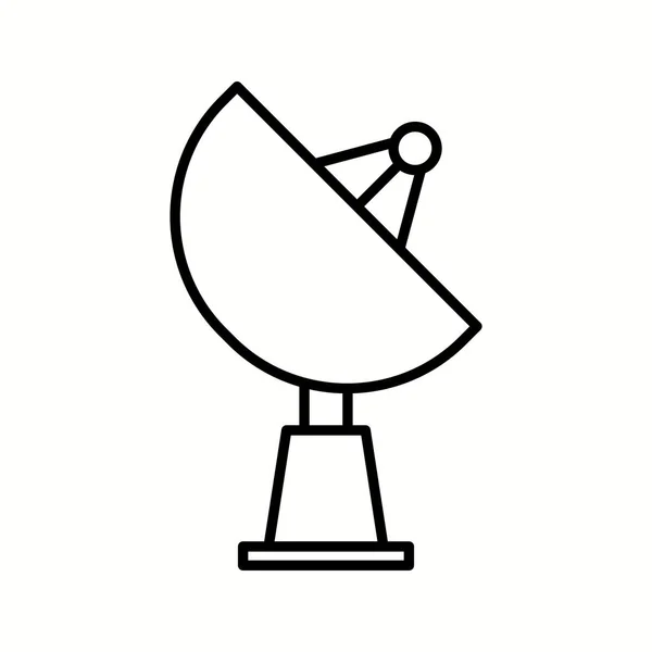 Icona unica della linea vettoriale satellitare — Vettoriale Stock