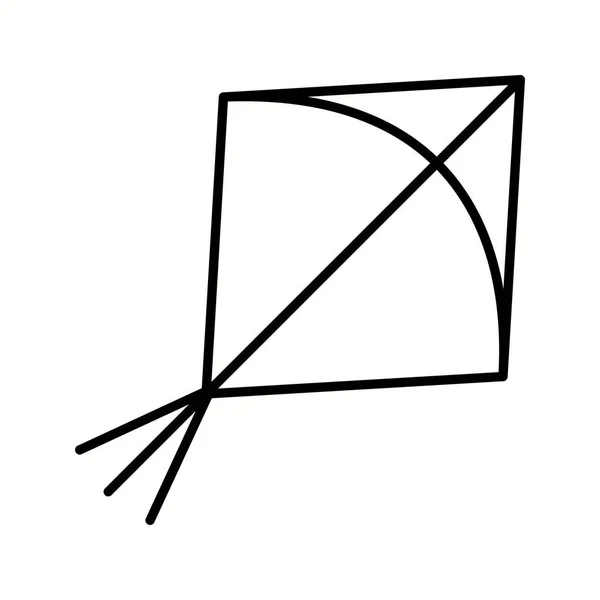 Унікальна піктограма лінії Kite Векторні лінії — стоковий вектор
