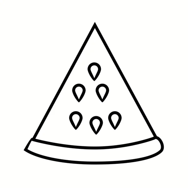Unika ikonen för vattenmelon vektor linje — Stock vektor