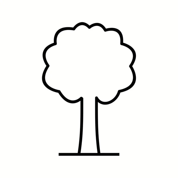 Unique Tree Vector Line Icon — Stock Vector