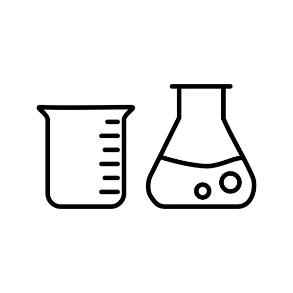 独特化学品媒介线Icon — 图库矢量图片
