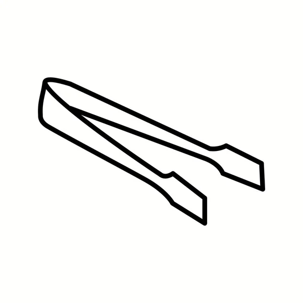 Pinzas únicas Vector Line Icon — Vector de stock