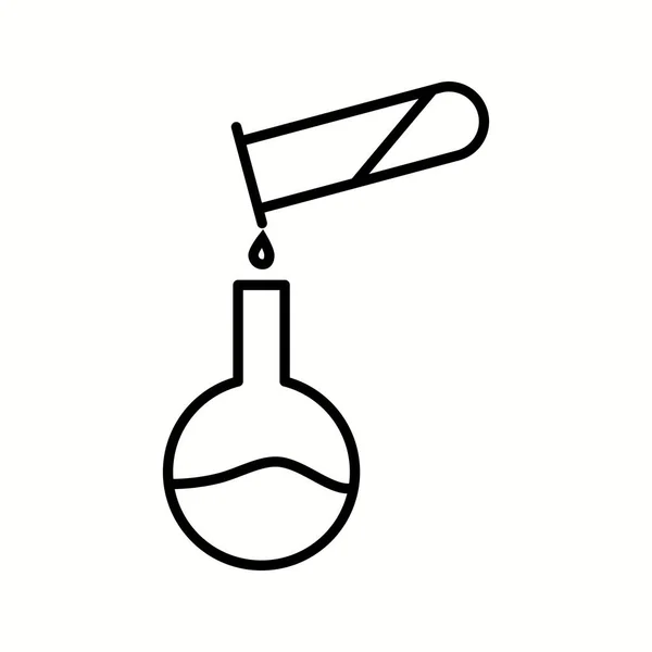 Icono de línea de vectores químicos II de mezcla única — Vector de stock