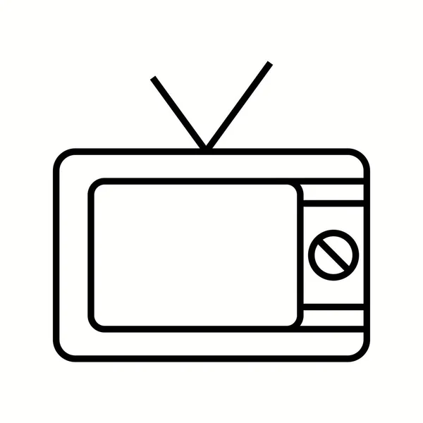 Unieke Televisie Vectorlijn Pictogram — Stockvector
