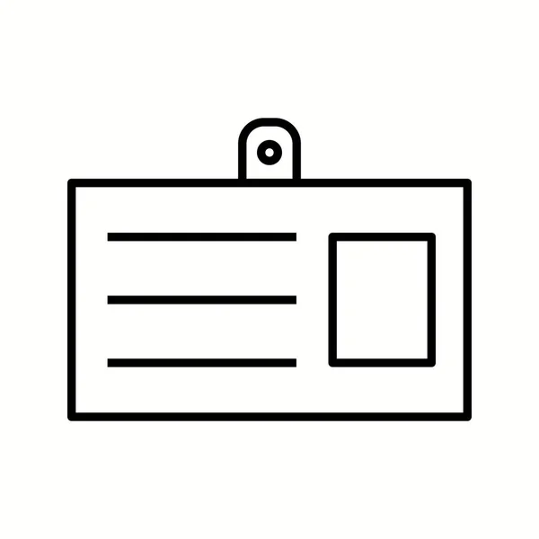 Einzigartiges Pass Card Vector Line Icon — Stockvektor