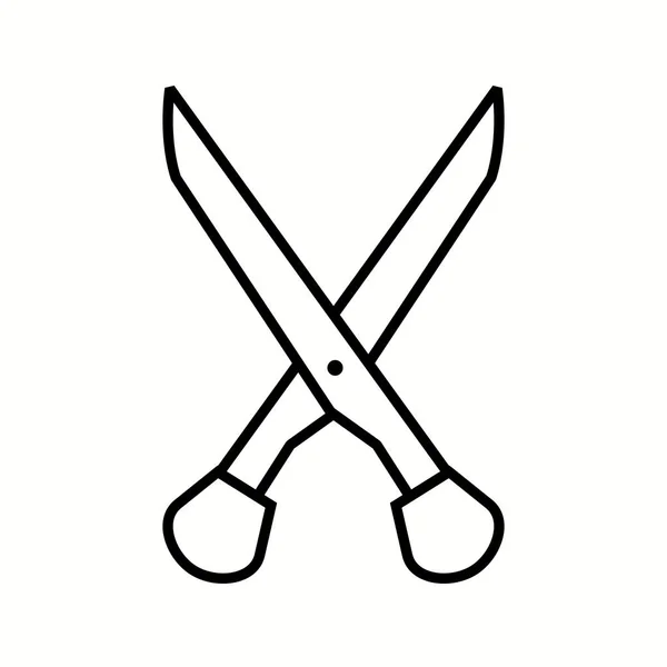Icona unica della linea vettoriale delle forbici — Vettoriale Stock