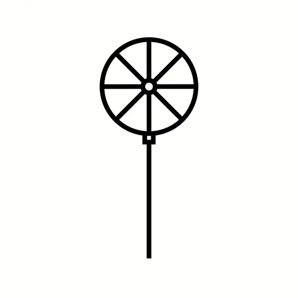Unikalna ikona wektora koła pinowego — Wektor stockowy