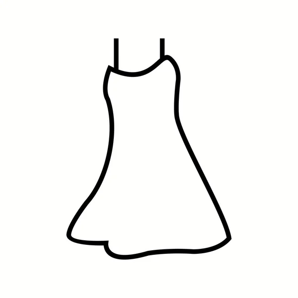 Unique robe de nuit Vector Line Icône — Image vectorielle