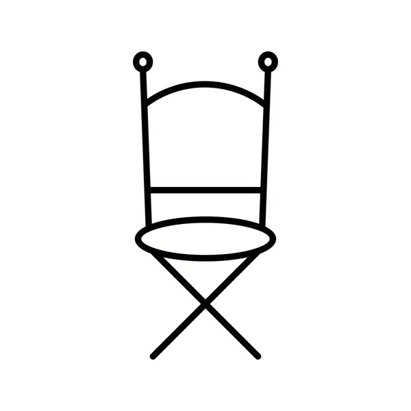 Icona della linea vettoriale della sedia unica — Vettoriale Stock