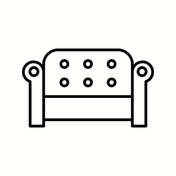 Einzigartiges Sofa Vector Line Icon — Stockvektor