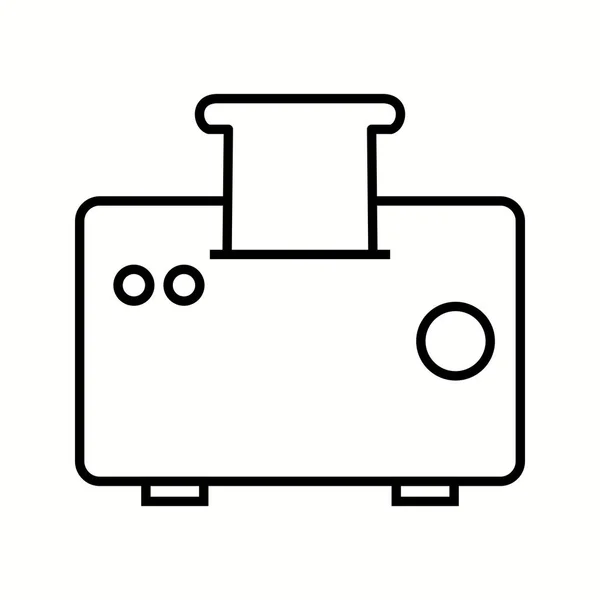 Einzigartiges Toaster Vector Line Icon — Stockvektor