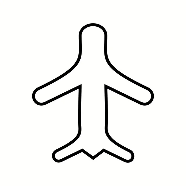 Icono de línea vectorial de modo avión único — Vector de stock