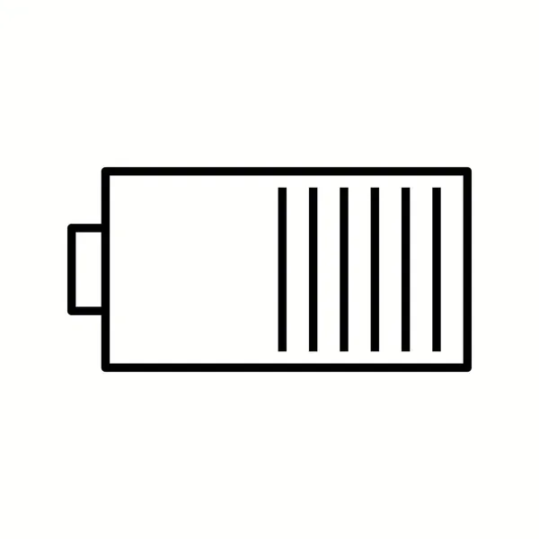 Icona unica della linea vettoriale della batteria — Vettoriale Stock