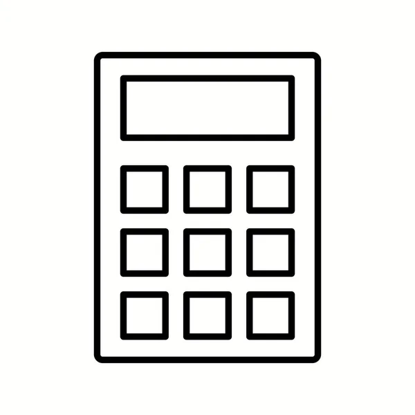 Calculadora única Vector Line Icon — Archivo Imágenes Vectoriales