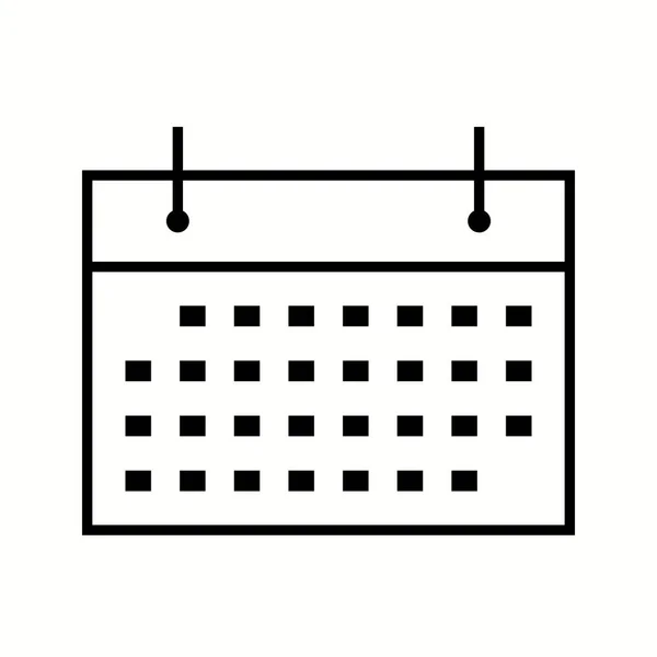 Unique Calender Vector Line Icon — Stock Vector