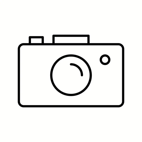 Ícone único da linha do vetor da câmera — Vetor de Stock