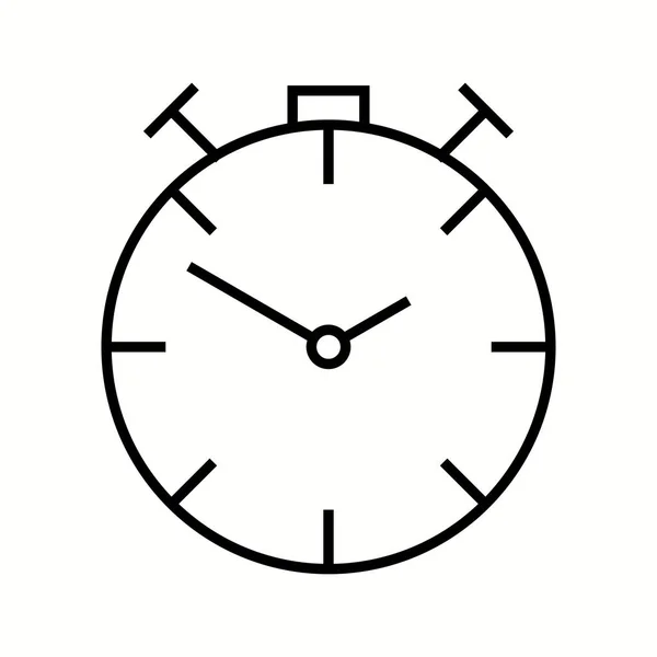 Único relógio Vector Line Ícone — Vetor de Stock