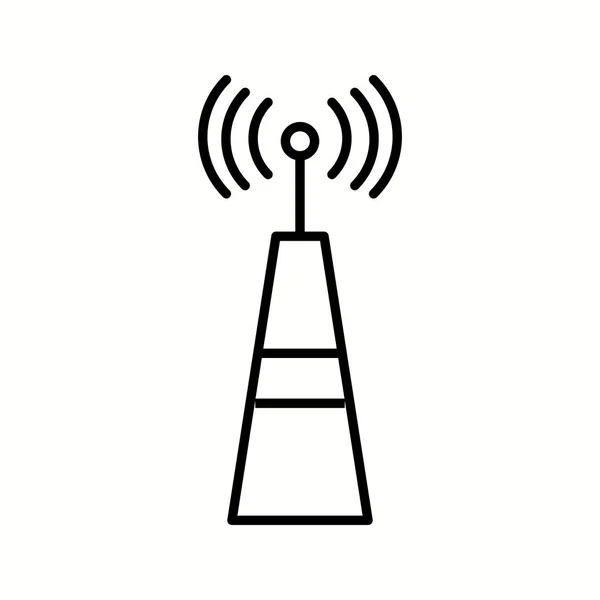 Unieke signaaltoren vectorlijn icoon — Stockvector