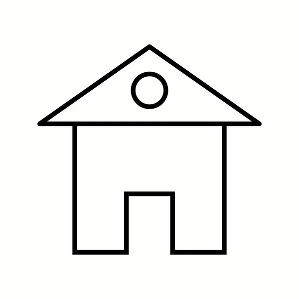 Unique Home Vector Line Icon — Stock Vector