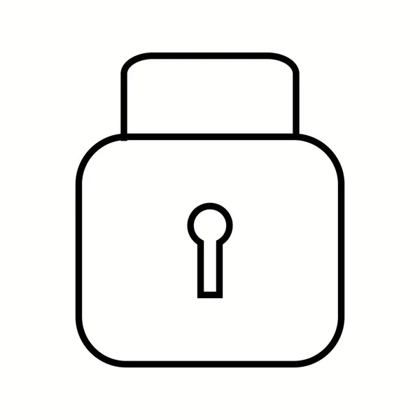 Unique Security Vector Line Icon — Stock Vector