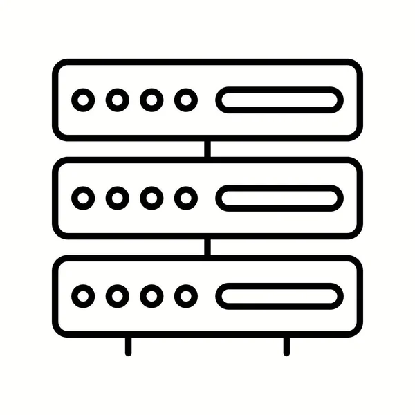 Icono de línea vectorial de almacenamiento único — Vector de stock