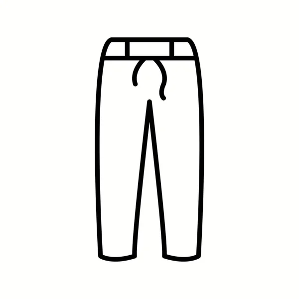 Ícone de linha de vetor de calças exclusivo — Vetor de Stock