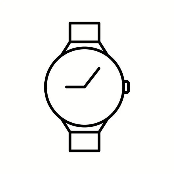 Único reloj casual Vector línea icono — Vector de stock