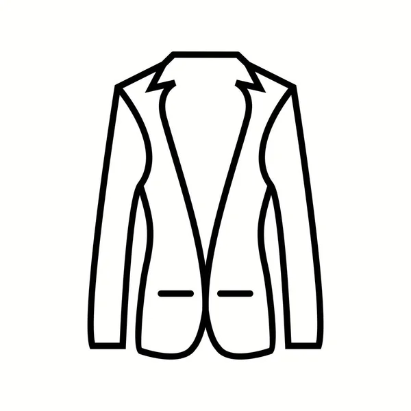 Único ícone de linha de vetor de casaco — Vetor de Stock