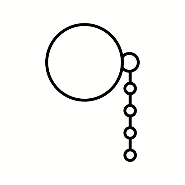 Egyedülálló Monocle Vector Line ikon — Stock Vector