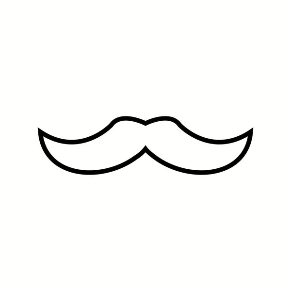 Icône de ligne vectorielle moustache unique — Image vectorielle