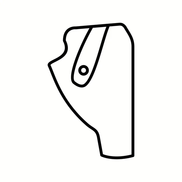 Egyedülálló Pistol Hostler Vector Line ikon — Stock Vector