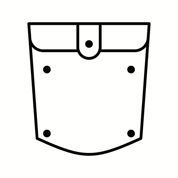 Icona unica della linea vettoriale quadrata tascabile — Vettoriale Stock