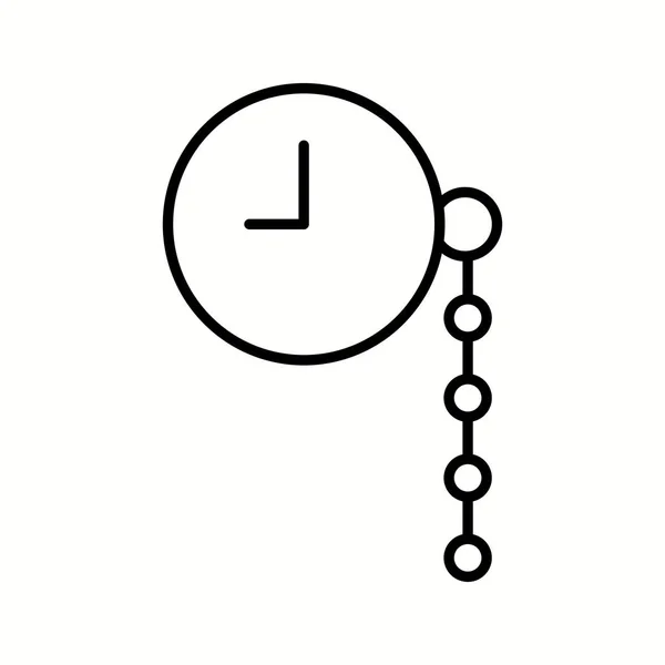 Jedinečná ikona vektorového vedení kapesních hodinek — Stockový vektor