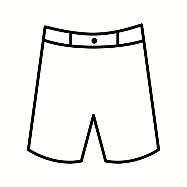 Icône de ligne vectorielle de shorts uniques — Image vectorielle