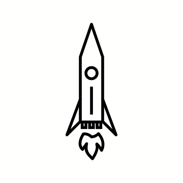 Icona unica della linea vettoriale Rocket I — Vettoriale Stock