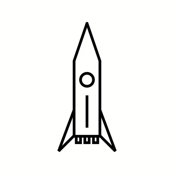 Unique Space Shuttle I Vector Line Icon — Stock Vector
