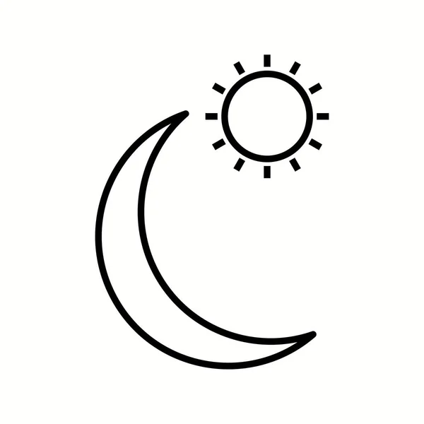 Einzigartiges Symbol der Sonnen- und Planetenvektorlinie — Stockvektor