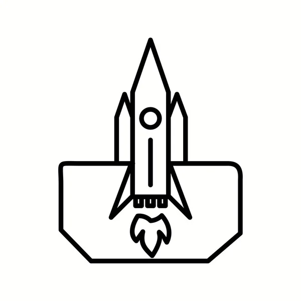 Einzigartiges Space Shuttle Ii Vector Line Icon — Stockvektor