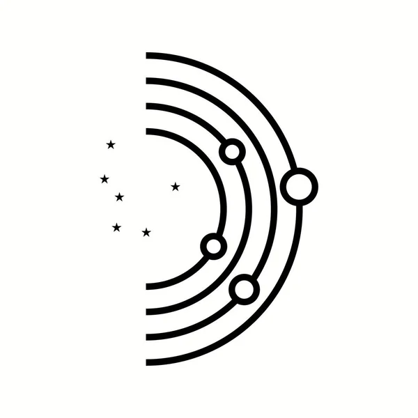 Einzigartiges Galaxy Vector Line Icon — Stockvektor