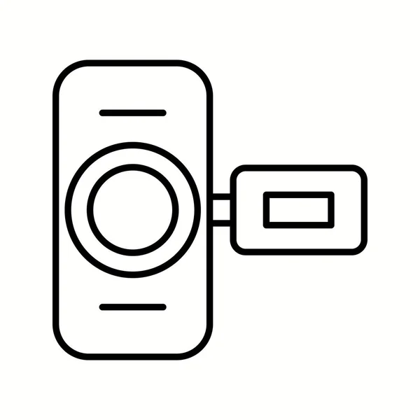 Câmera de mão única I Vector Line Icon — Vetor de Stock
