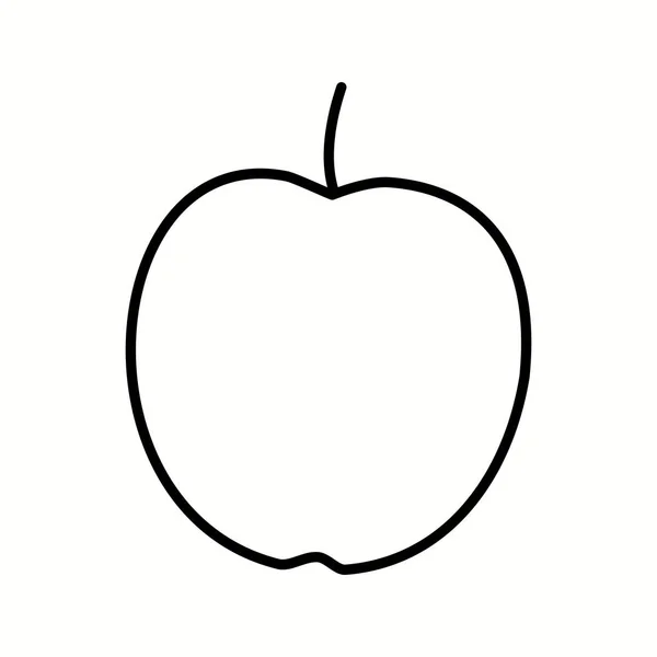 Ikon Baris Vektor Apple yang unik - Stok Vektor