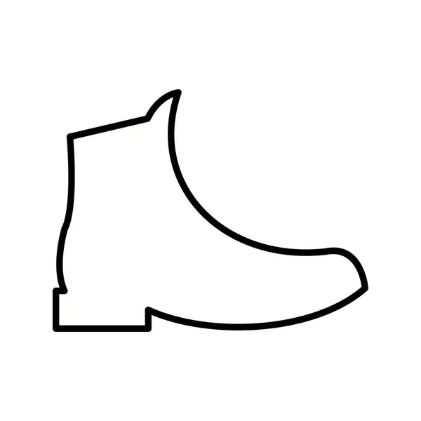 Unique Boots Vector Line Icon — Stock Vector