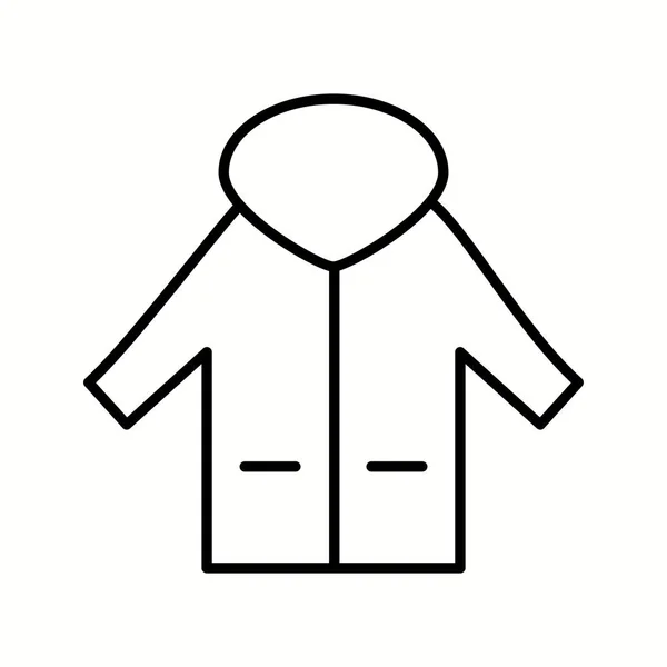 Único ícone de linha de vetor de casaco —  Vetores de Stock