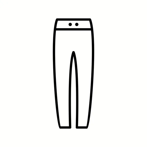 Ícone de linha de vetor de calças quente exclusivo —  Vetores de Stock