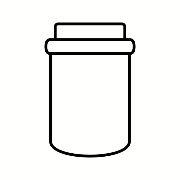 Einzigartiges Jam Bottle Vector Line Icon — Stockvektor