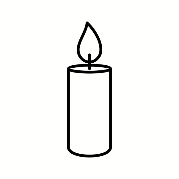 Unique Candle Line Vector Icon — Stock Vector