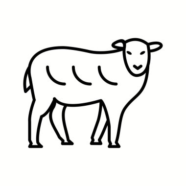 Koyun Eşsiz Vektör Satırı Simgesi