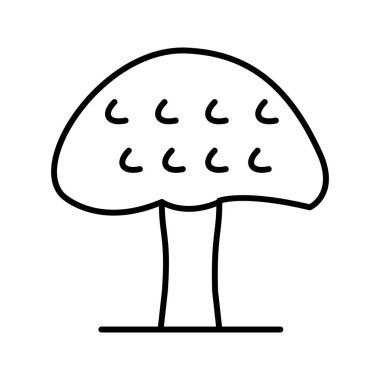 Benzersiz Mantar Vektör Satır Simgesi