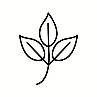 Eşsiz Yaprak Vektör Satır Simgesi